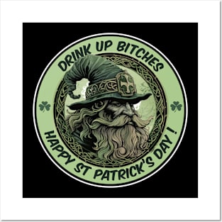 Funny Happy St Patrick's Day Drinking Posters and Art